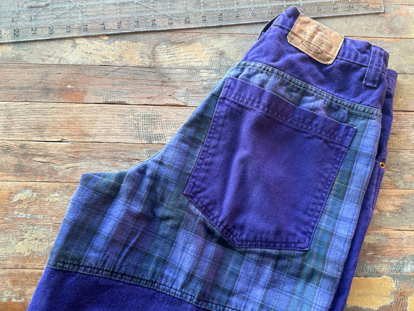 Color blocking denim