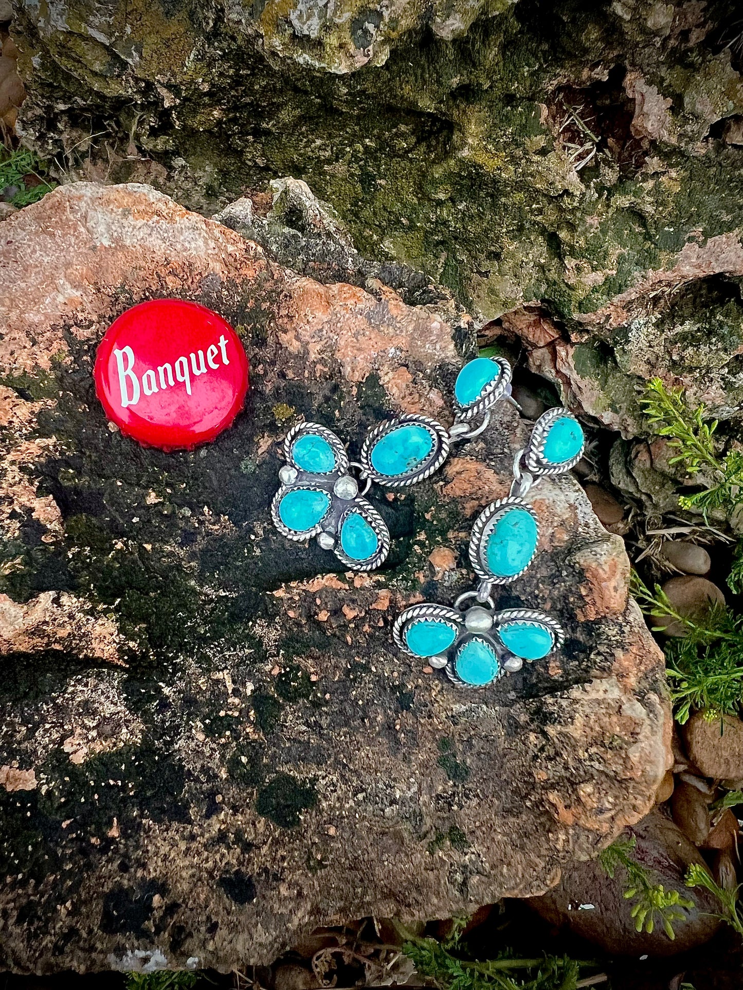 Carico Lake Turquoise Dangle Earrings