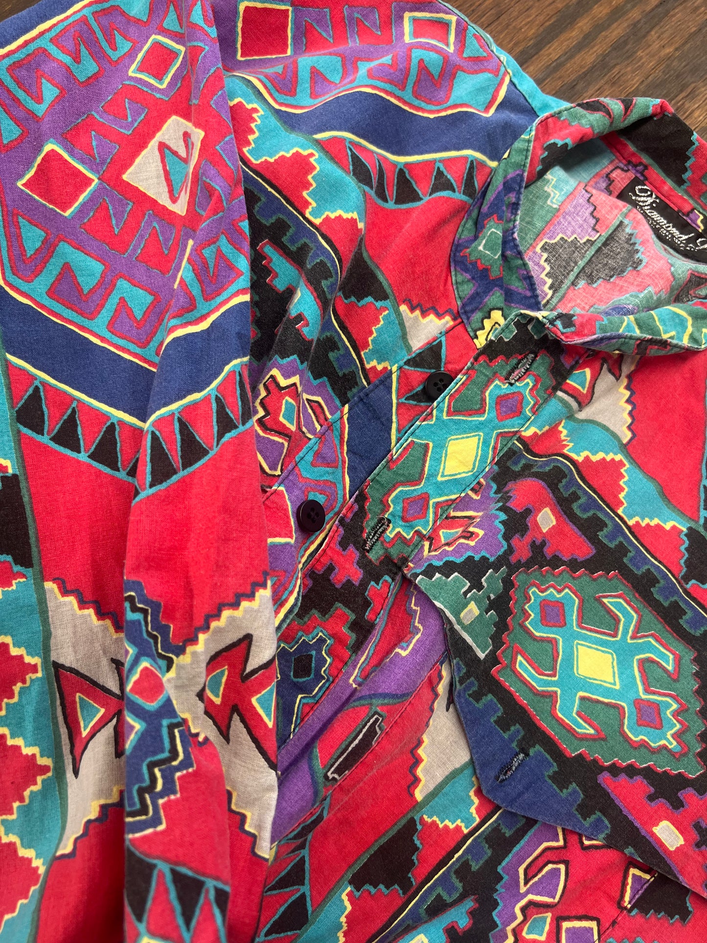 Diamond L Button Up