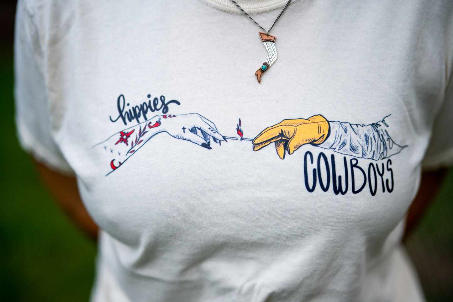 Hippies And Cowboys Tee - Off White