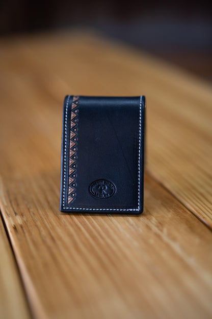 Money clip wallet- black and natural