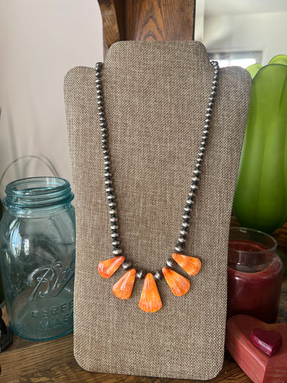 Orange Spiny & Pearls